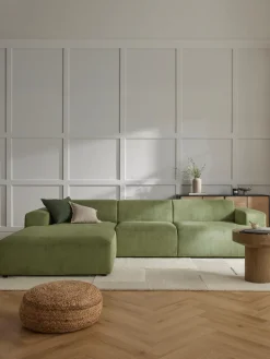 Sofá rinconera de pana Melva (4 plazas)