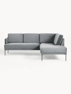 Sofá rinconera de terciopelo Fluente