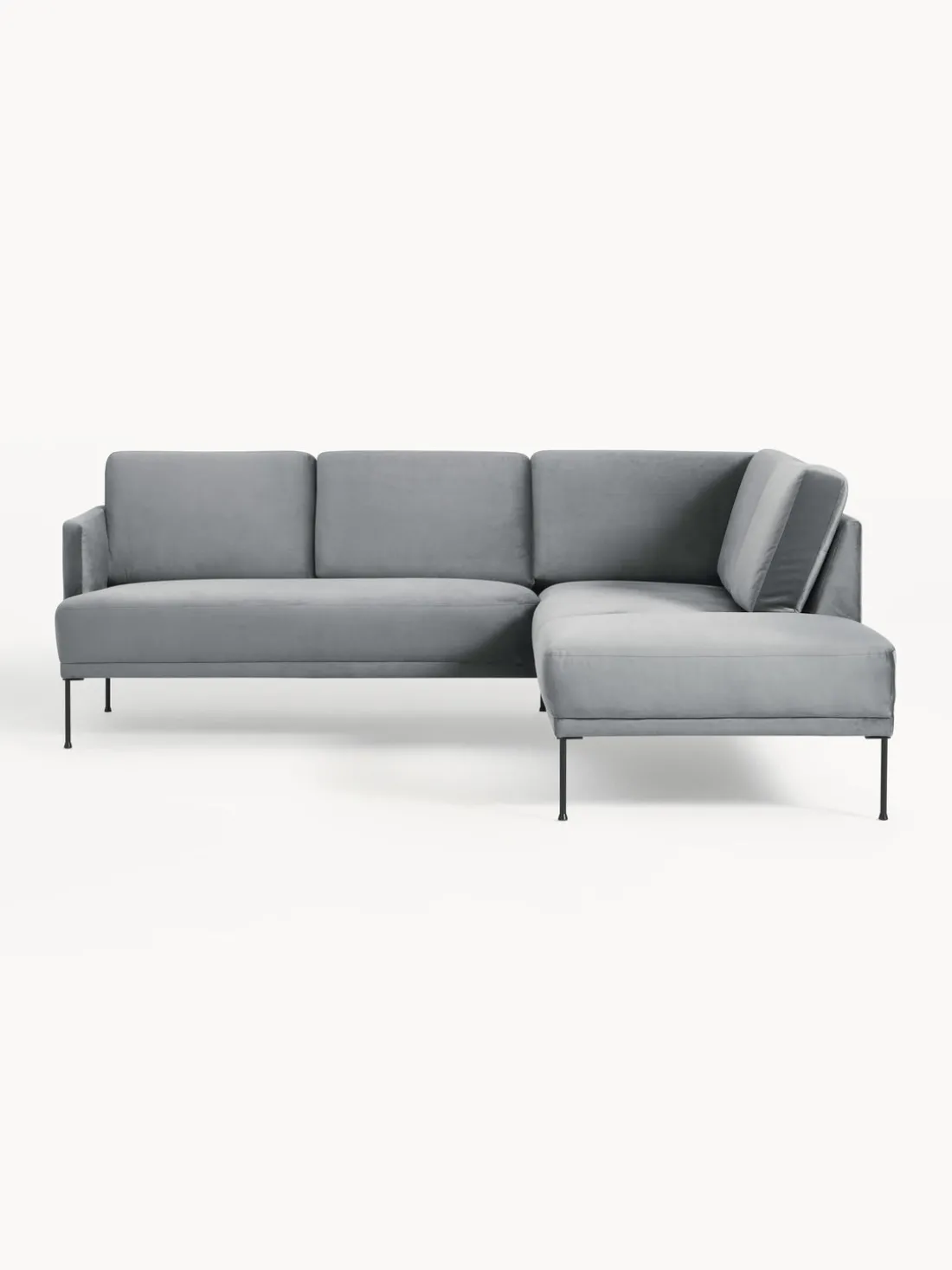 Sofá rinconera de terciopelo Fluente