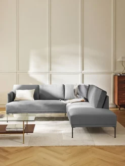 Sofá rinconera de terciopelo Fluente