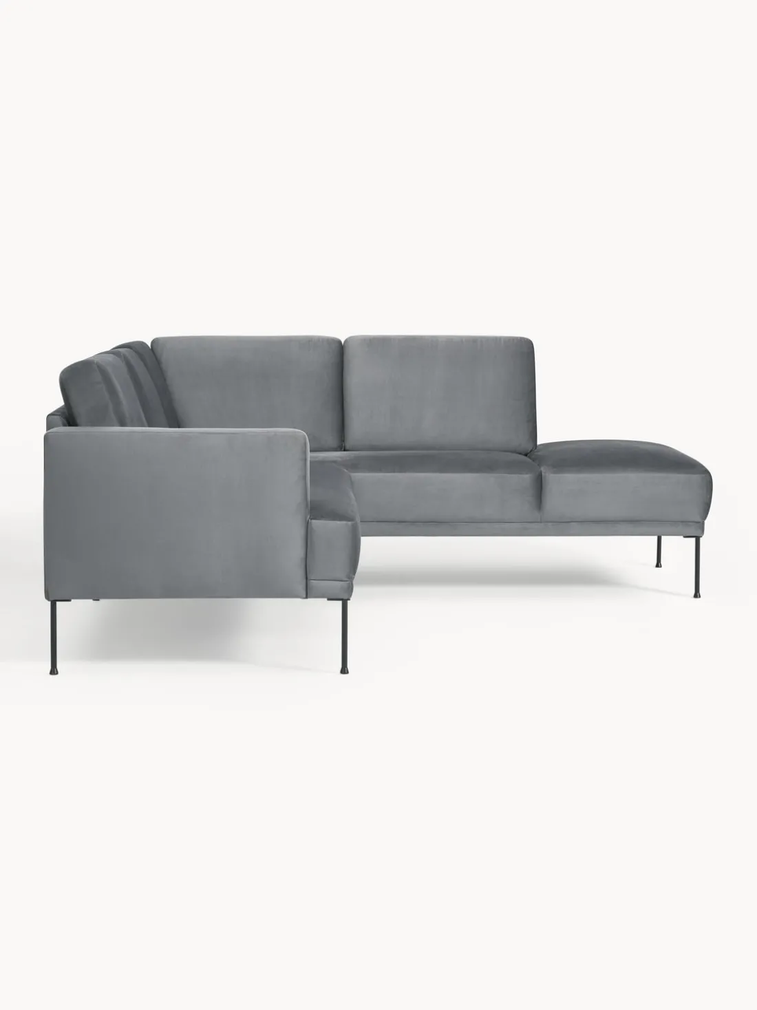 Sofá rinconera de terciopelo Fluente