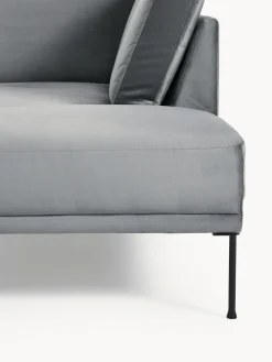 Sofá rinconera de terciopelo Fluente