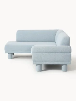 Sofá rinconera en tejido bouclé Lilo
