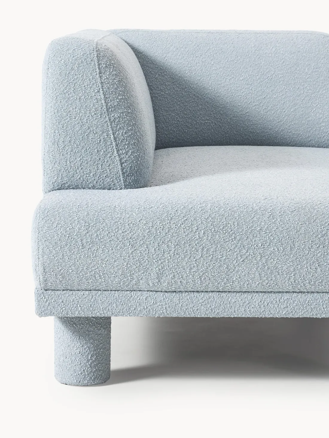 Sofá rinconera en tejido bouclé Lilo