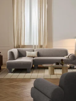 Sofá rinconera en tejido bouclé Lilo