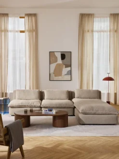 Sofá rinconera modular con reposapiés izquierdo/derecho Felix