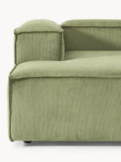 Sofá rinconera modular de pana Lennon