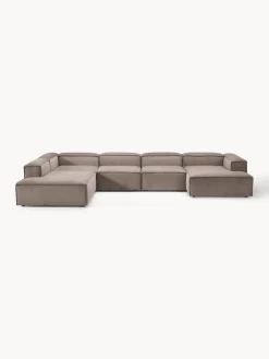 Sofá rinconera modular de pana Lennon