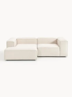 Sofá rinconera modular de mezcla de lino Lennon