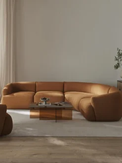 Sofá rinconera modular en tejido bouclé Sofia (4 plazas)