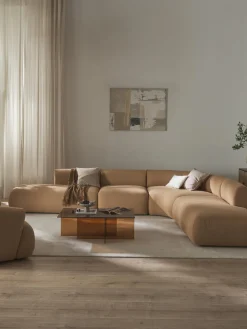 Sofá rinconera modular en tejido bouclé Sofia (4 plazas)