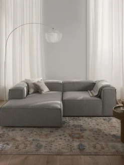 Sofá rinconera modular en tejido bouclé Lennon