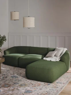 Sofá rinconera modular en tejido bouclé Sofia (3 plazas)