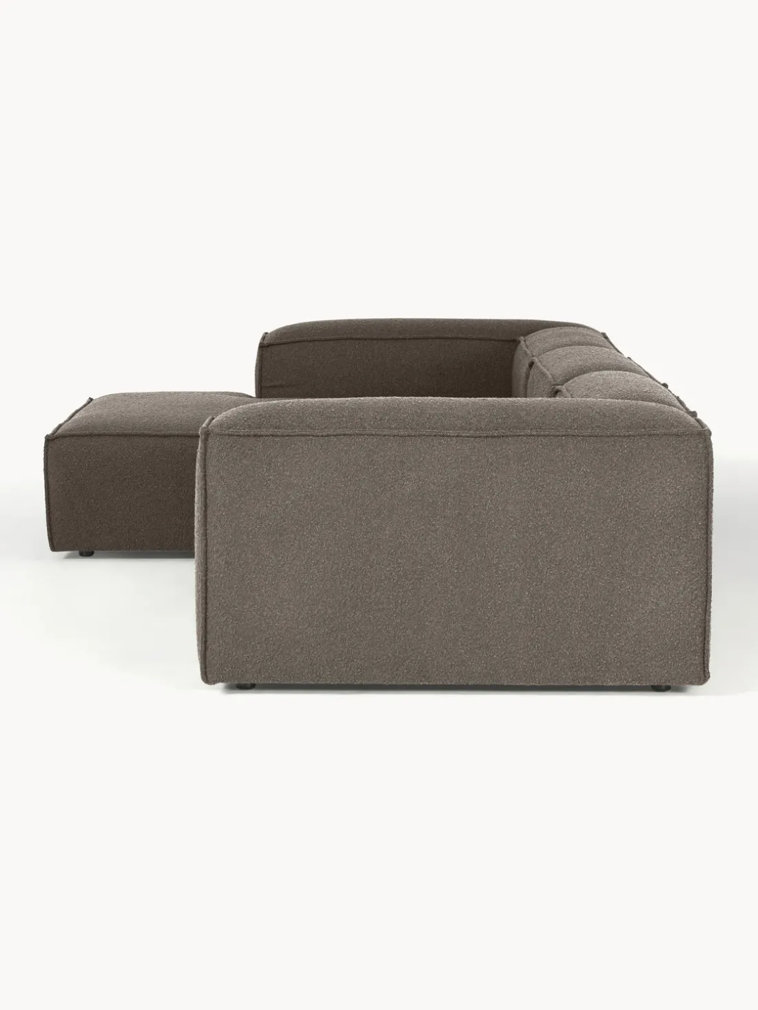 Sofá rinconera modular en tejido bouclé Lennon