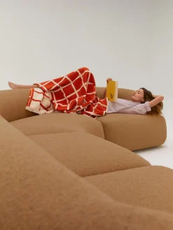 Sofá rinconera modular en tejido bouclé Sofia