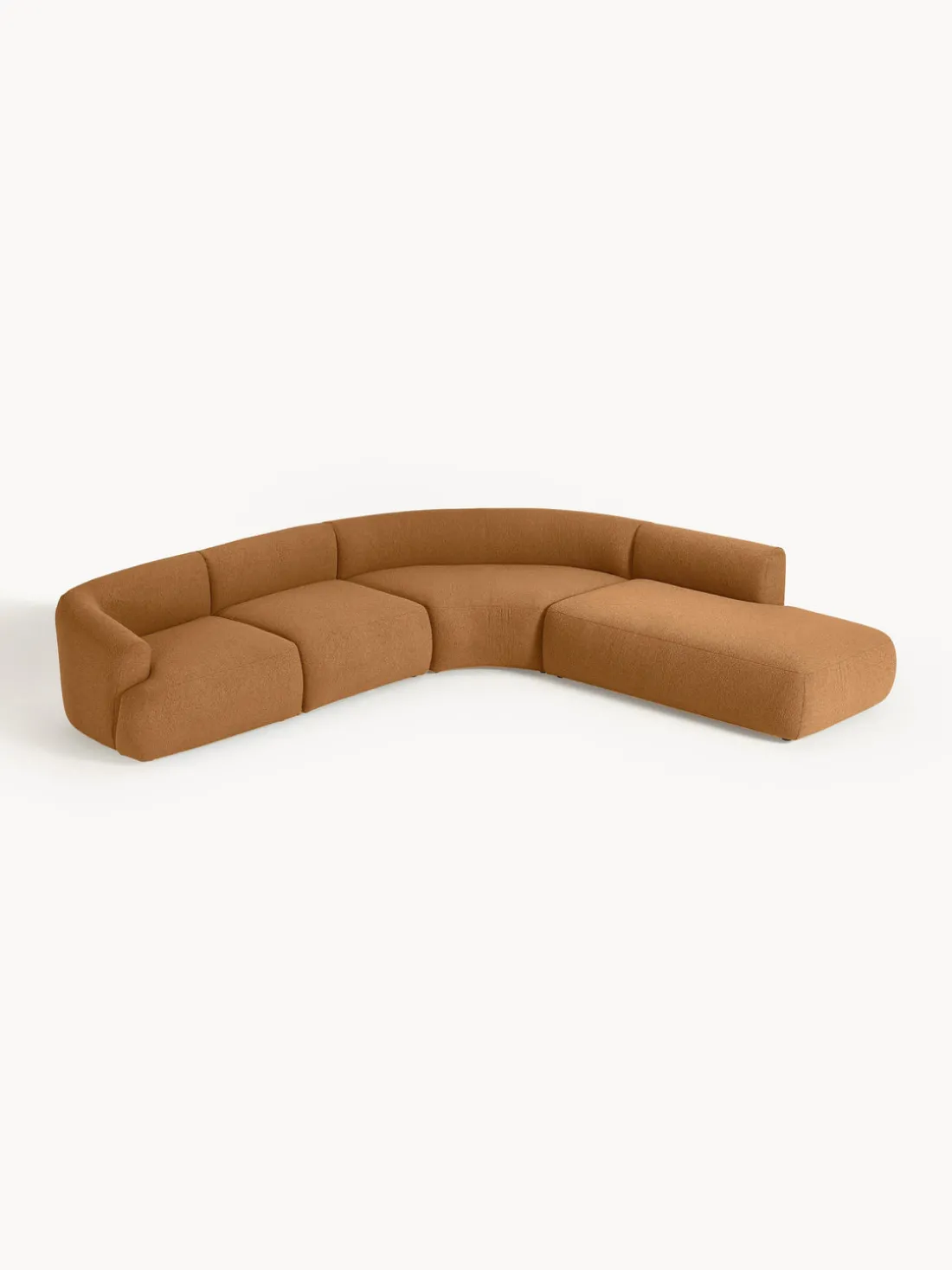 Sofá rinconera modular en tejido bouclé Sofia (4 plazas)