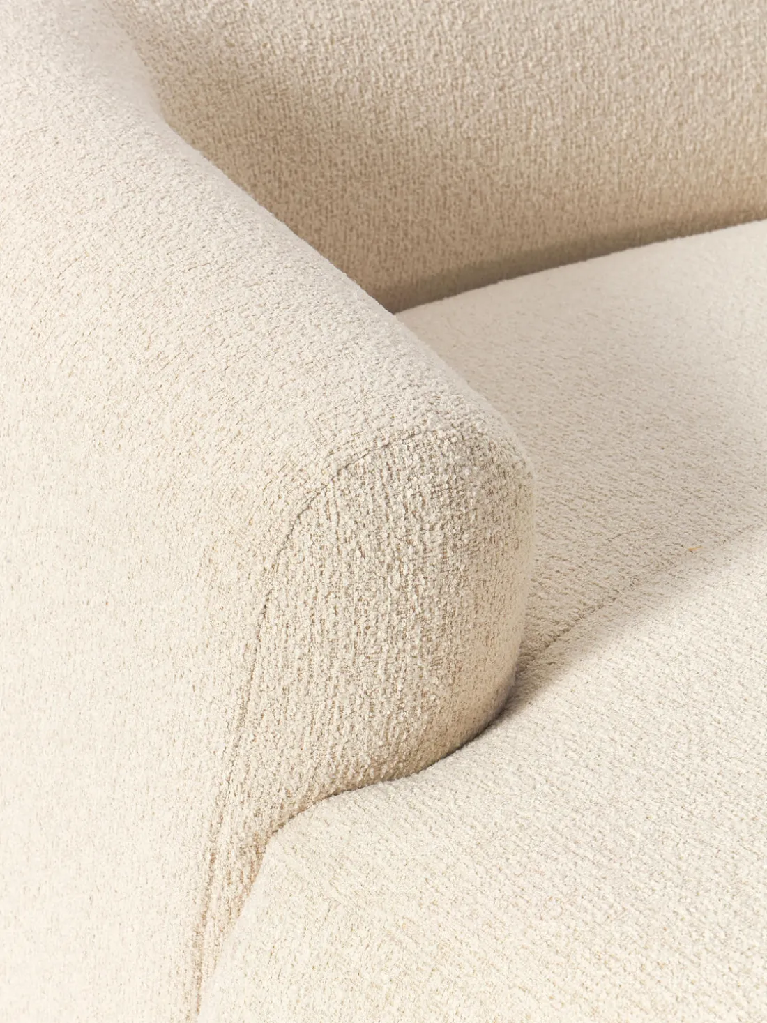 Sofá rinconera modular en tejido bouclé Sofia