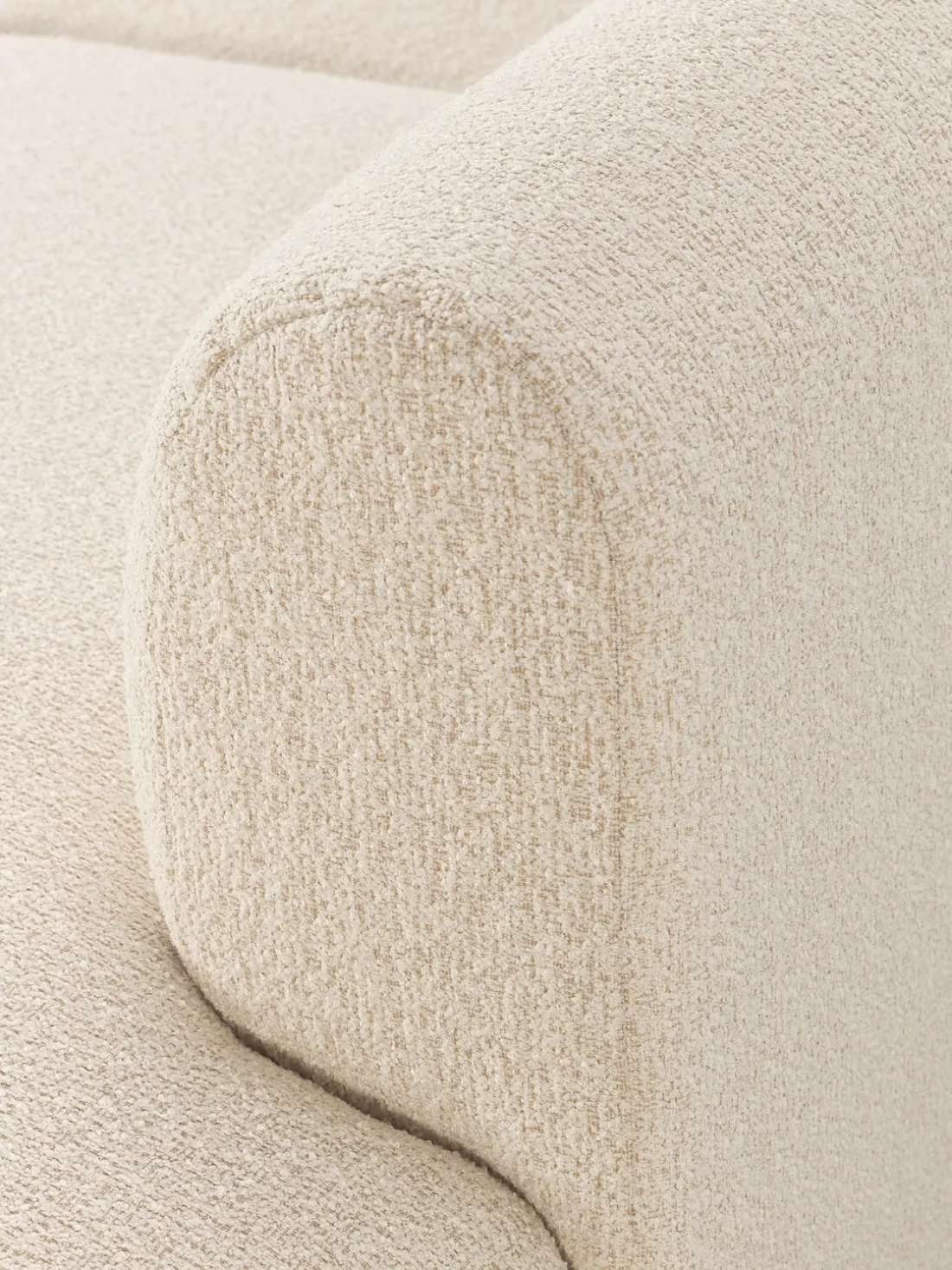 Sofá rinconera modular en tejido bouclé Sofia (4 plazas)