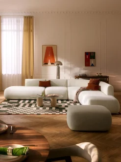 Sofá rinconera modular en tejido bouclé Sofia (4 plazas)