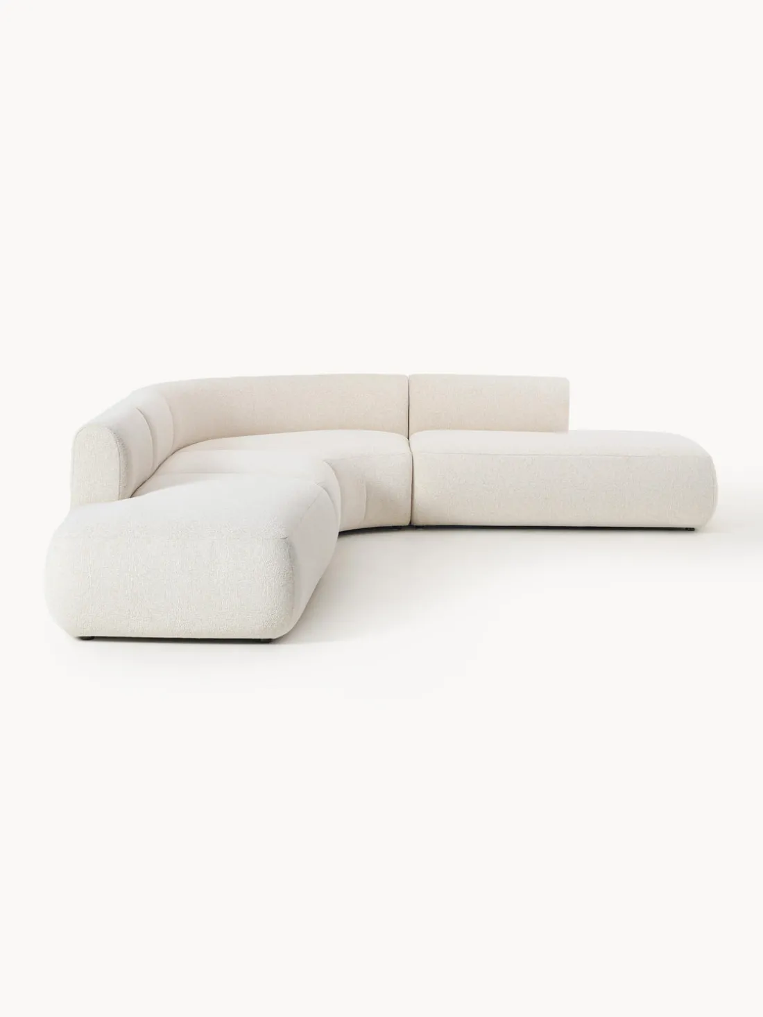 Sofá rinconera modular en tejido bouclé Sofia (4 plazas)