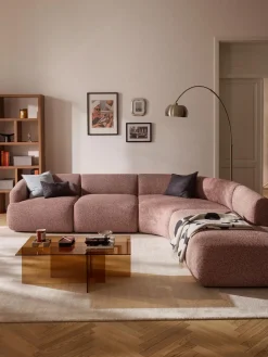 Sofá rinconera modular en tejido bouclé Sofia (4 plazas)