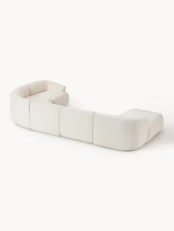 Sofá rinconera modular en tejido bouclé Sofia