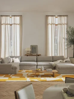 Sofá rinconera modular grande con tapizado desenfundable Russell