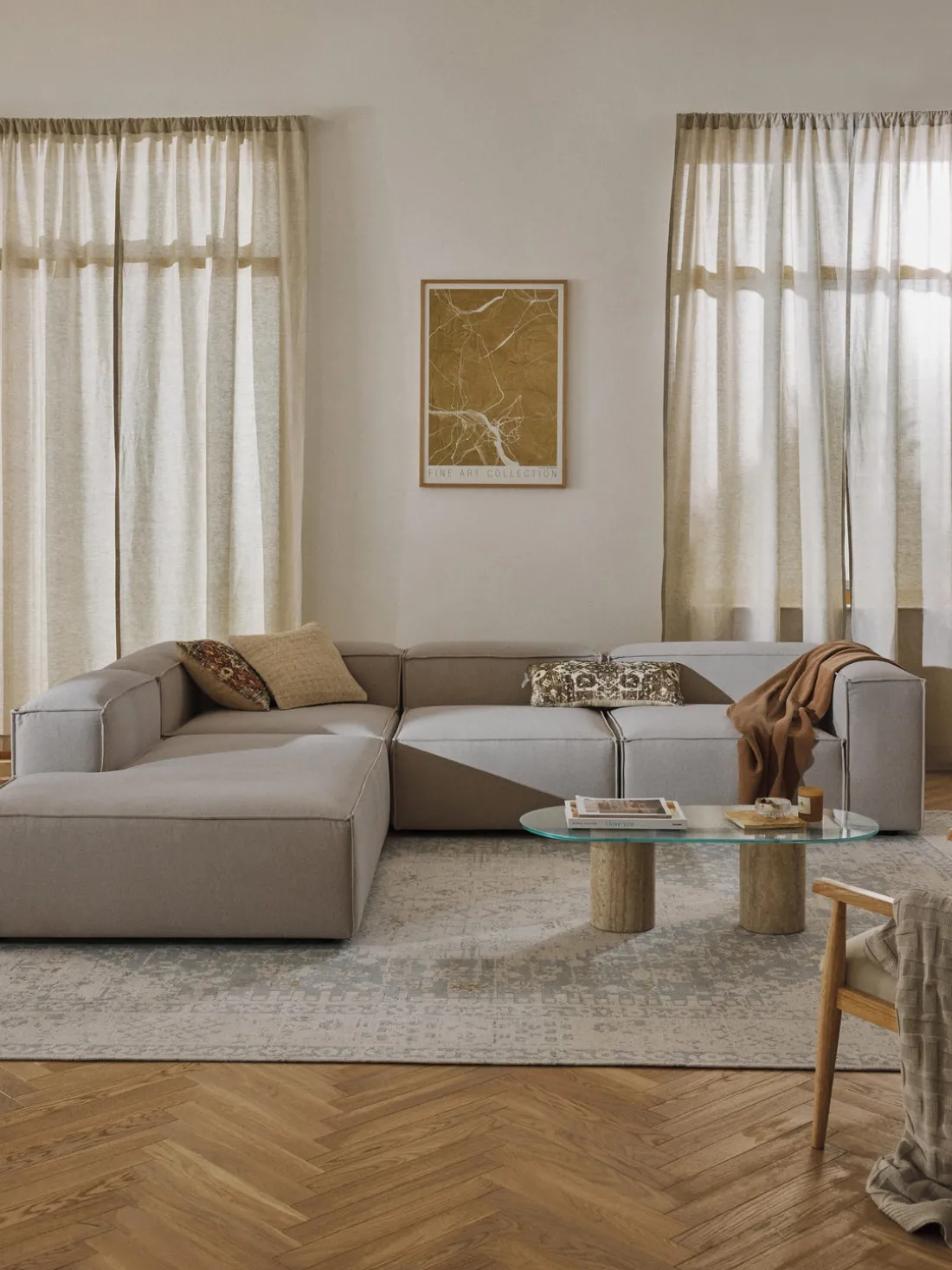 Sofá rinconera modular grande Lennon