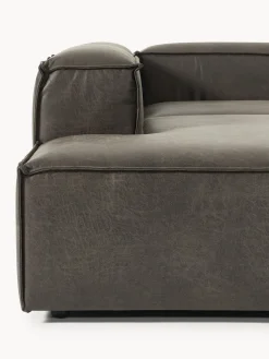 Sofá rinconera modular grande de cuero reciclado Lennon