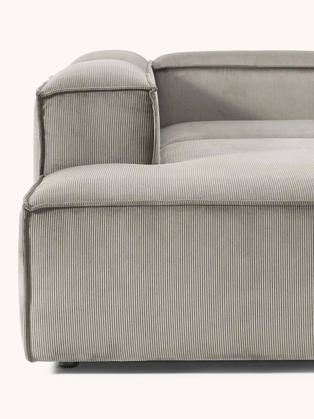 Sofá rinconera modular grande de pana Lennon