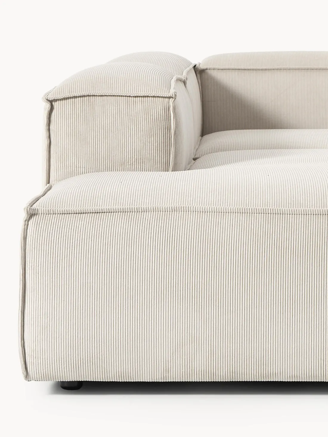 Sofá rinconera modular grande de pana Lennon