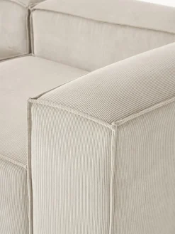 Sofá rinconera modular grande de pana Lennon