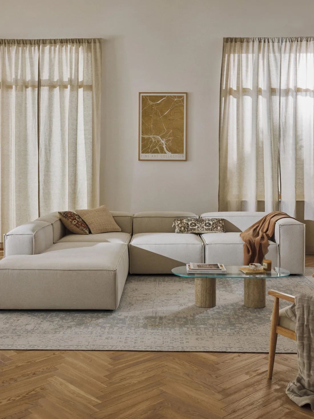 Sofá rinconera modular grande Lennon