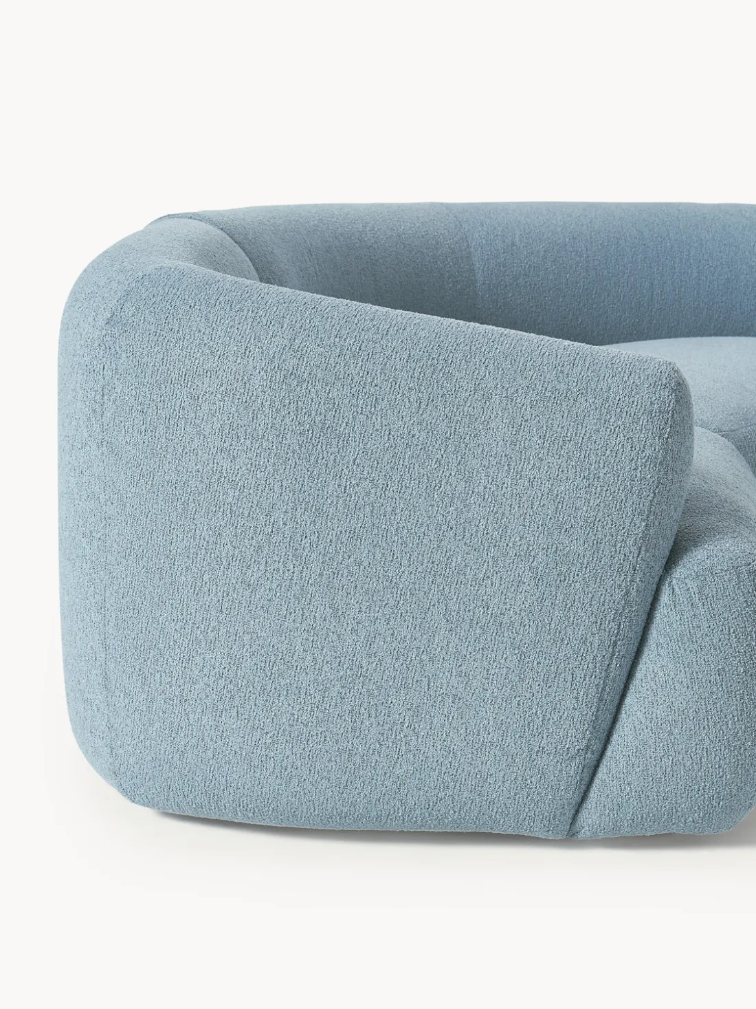 Sofá rinconera modular grande en tejido bouclé Sofia