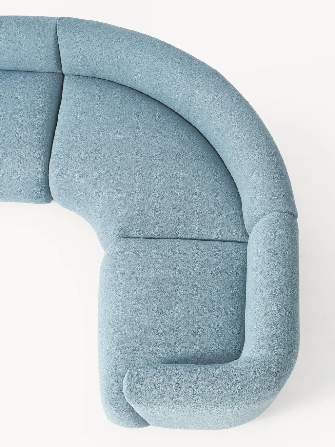 Sofá rinconera modular grande en tejido bouclé Sofia