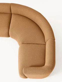 Sofá rinconera modular grande en tejido bouclé Sofia