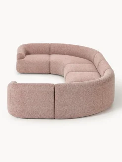 Sofá rinconera modular grande en tejido bouclé Sofia