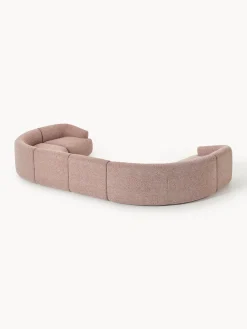 Sofá rinconera modular grande en tejido bouclé Sofia