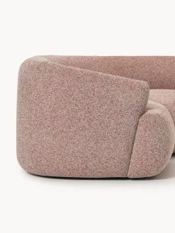 Sofá rinconera modular grande en tejido bouclé Sofia