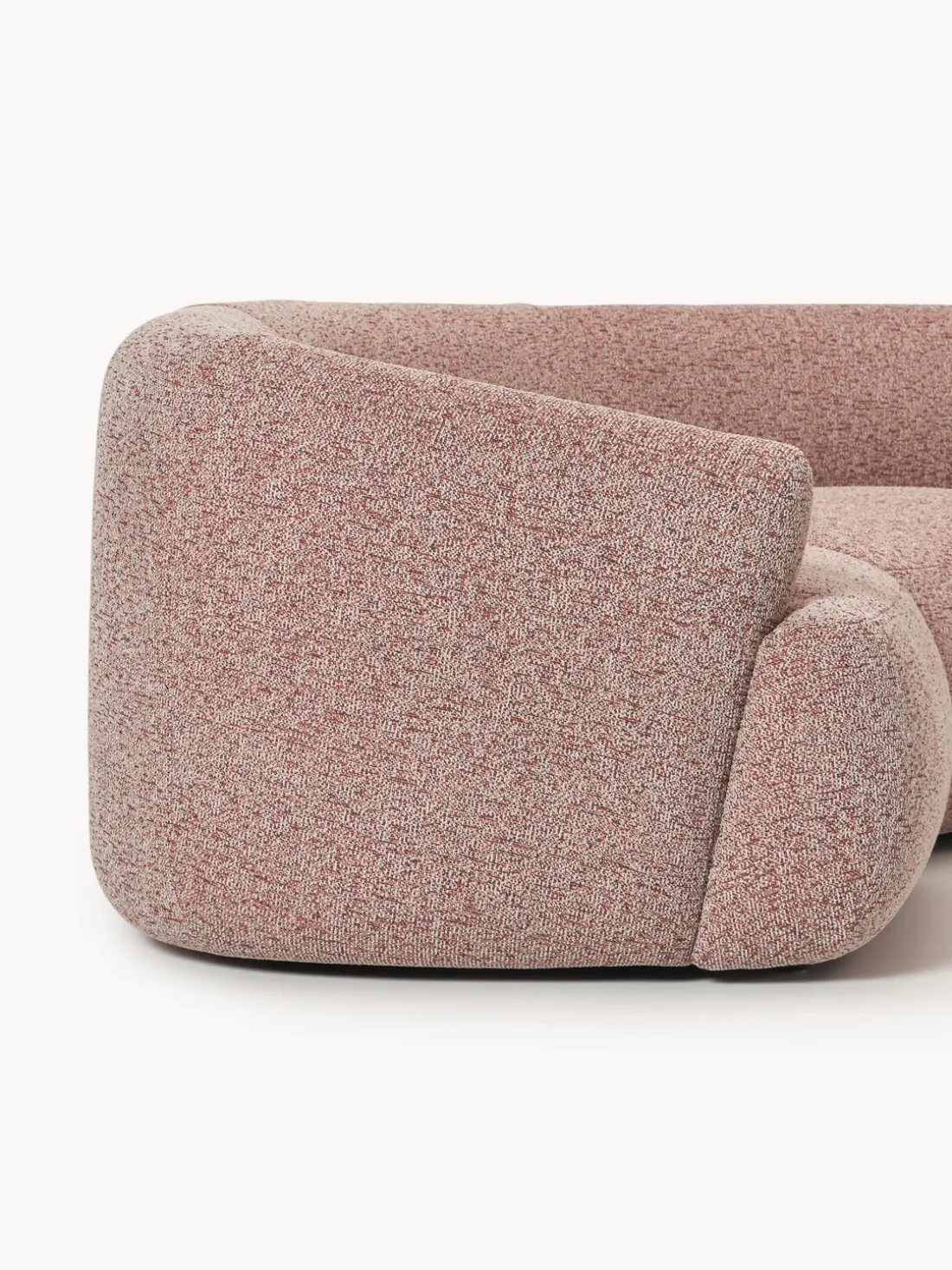 Sofá rinconera modular grande en tejido bouclé Sofia