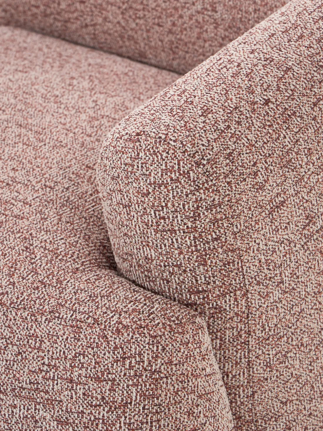 Sofá rinconera modular grande en tejido bouclé Sofia