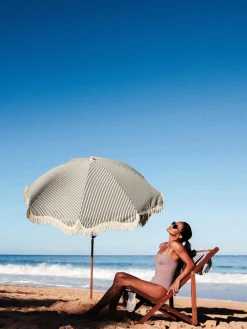 Sombrilla con flecos plegable Retro, Ø 180 cm