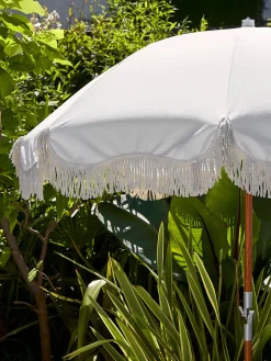 Sombrilla con flecos plegable Retro, Ø 180 cm