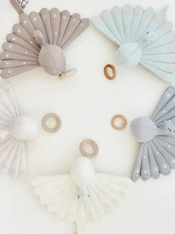 Sonajero colgante de algodón ecológico Peacock