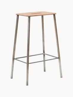 Taburete alto de cuero Adam