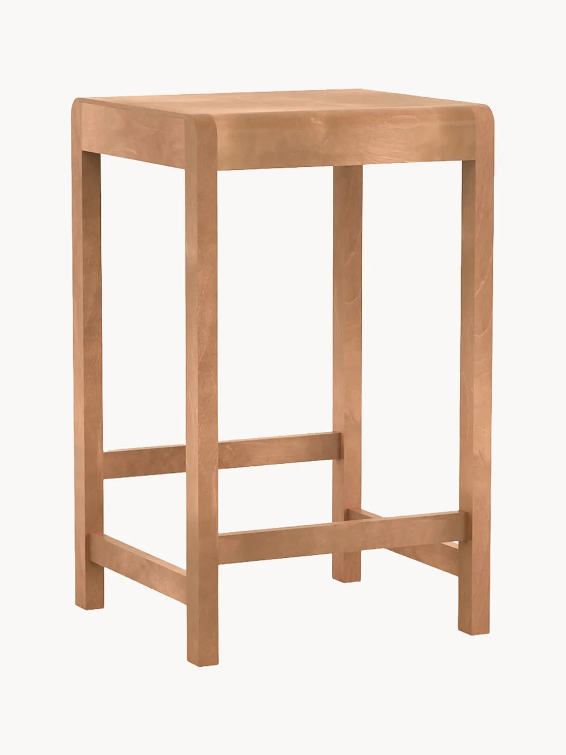 Taburete alto de madera de abedul 01