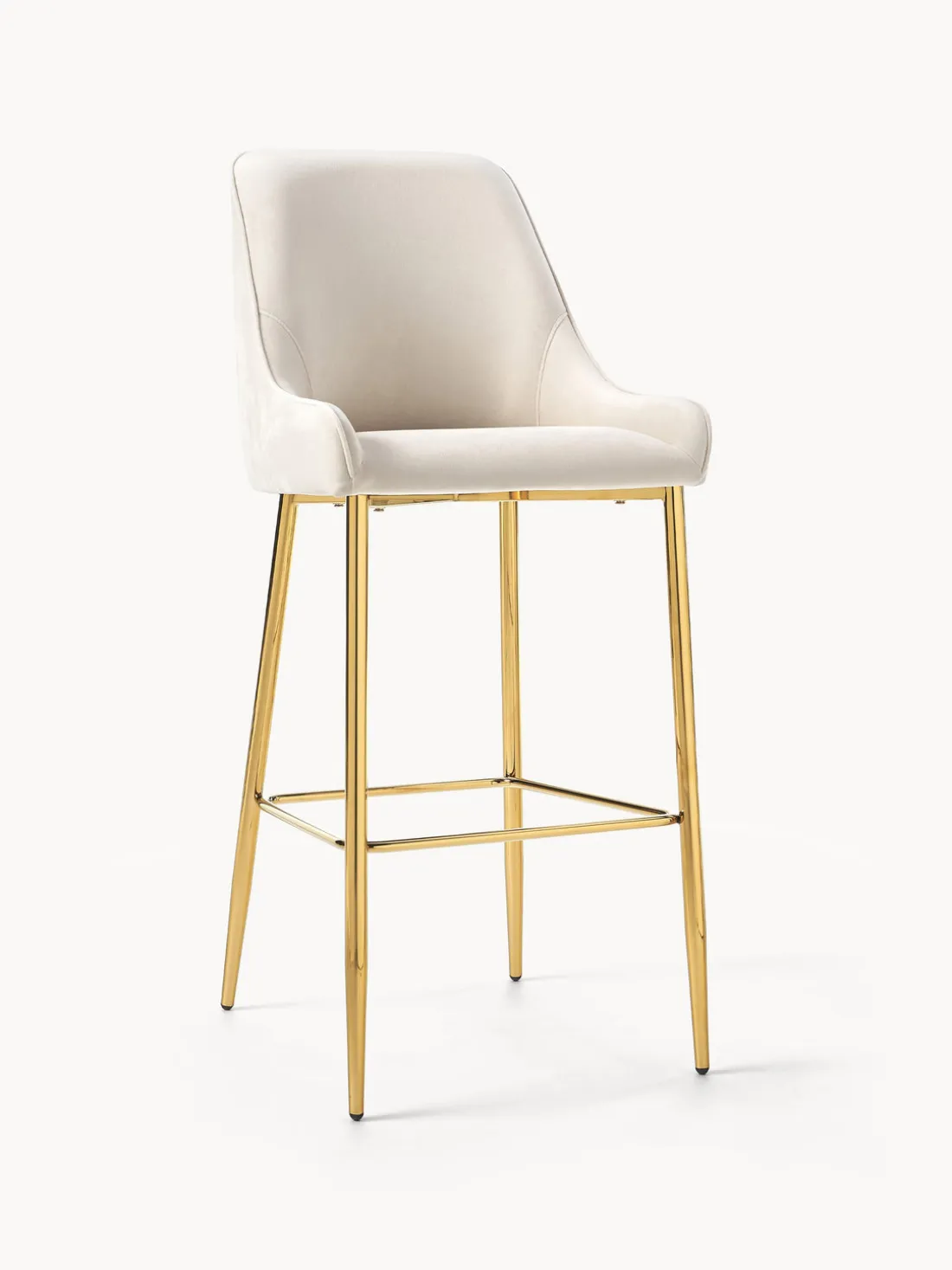 Taburete alto de terciopelo Ava