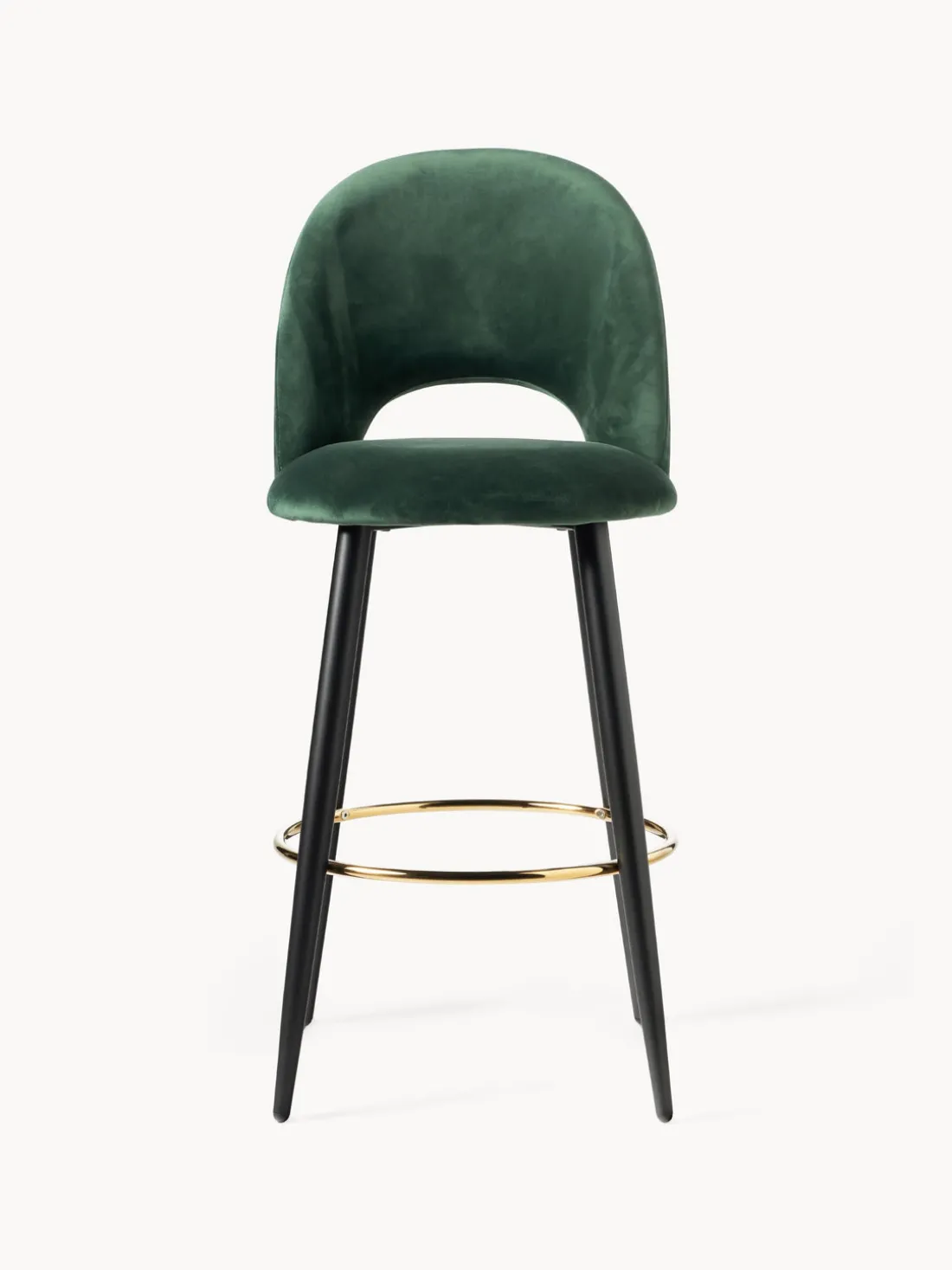 Taburete alto de terciopelo Rachel