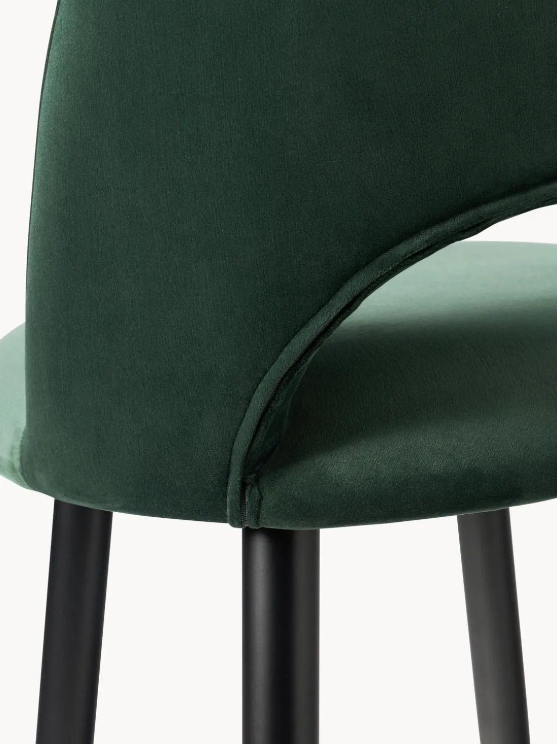 Taburete alto de terciopelo Rachel