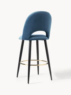 Taburete alto de terciopelo Rachel